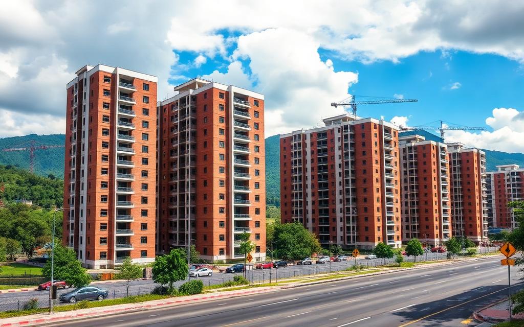 Torres de vivienda nueva en desarrollo en la Sabana de Bogotá, cerca de Chía
